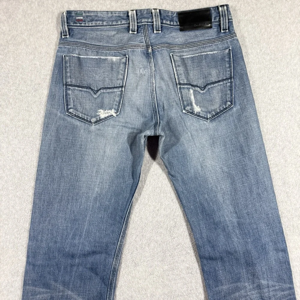 Diesel Keever Jeans Men 30x34 Blue‎ Tapered Leg Medium Wash Made in Italy 0073H